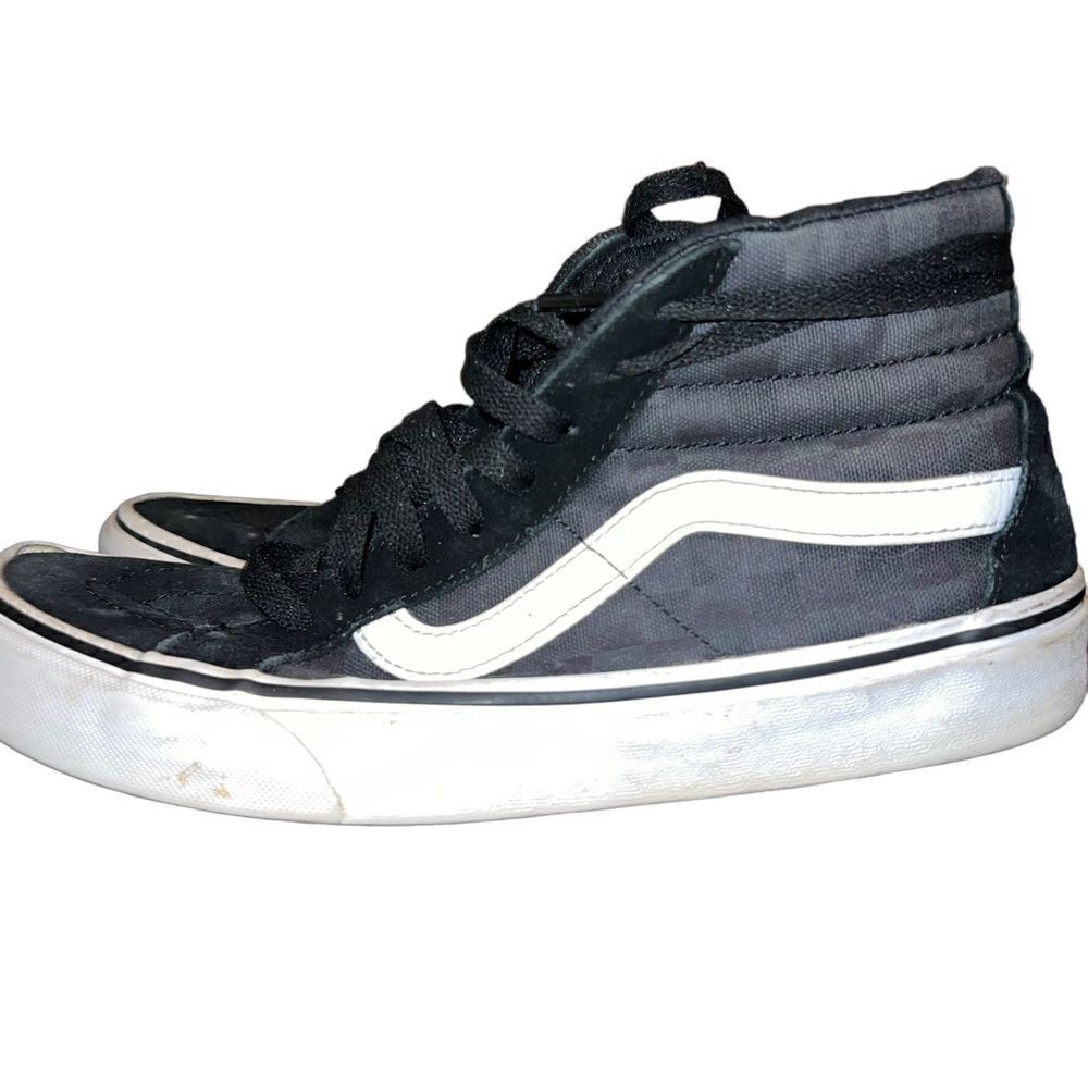 Vans hightop suede, fabric & rubber lace sneakers men’s size 9/women’s size 10.5